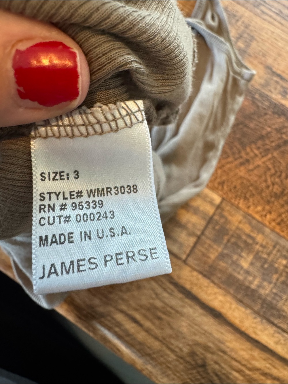 James Perse Women Ribbed Tank Top Size 3 Taupe Brown 100% Cotton USA M/L Fitted - Picture 3 of 5